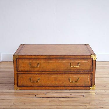 Maitland Smith Leather Campaign Chest