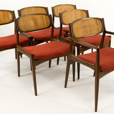 Kofod Larsen for Selig Mid Century Modern Dining Chairs - Set of 6 - mcm 