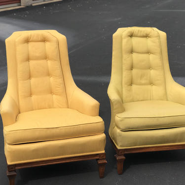 Wonderful pair of mid- century upholstered chairs 