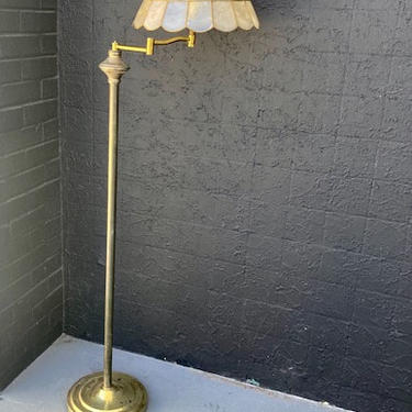 Capiz Shade Brass Floor Lamp 