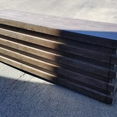 Restoration Hardware Modern Stacked Sideboard in Crushed Brown Oak
