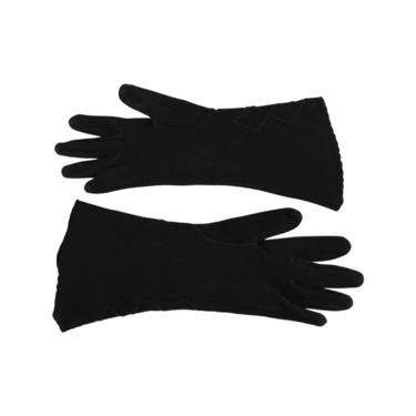 1940s Black Gloves - Vintage Black Gloves - 1940s Womens Gloves - Black Gauntlet Gloves - Vintage Gloves - 40s Gloves - 40s Gauntlet Gloves 