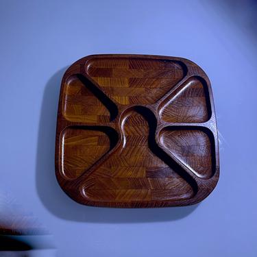 Digsmed Vintage Mid Century Very Nice Teak Small Condiment Snack Tray Denmark 