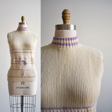 1970s Cream Sweater Vest 