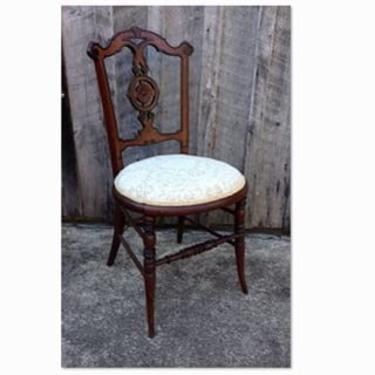 Victorian chair with ebonized details. $125