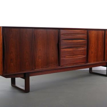 Danish Rosewood Credenza with Sled Base Atrributed to Arne Vodder, 1960s 