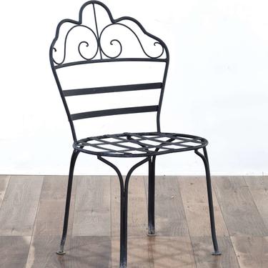 Scrolled Metal Scallop Back Patio Chair