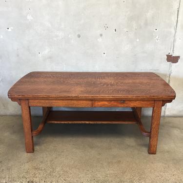 Oak Craftsman Antique Partners Desk
