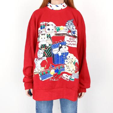 Cats Wrapping Presents Christmas Sweater 