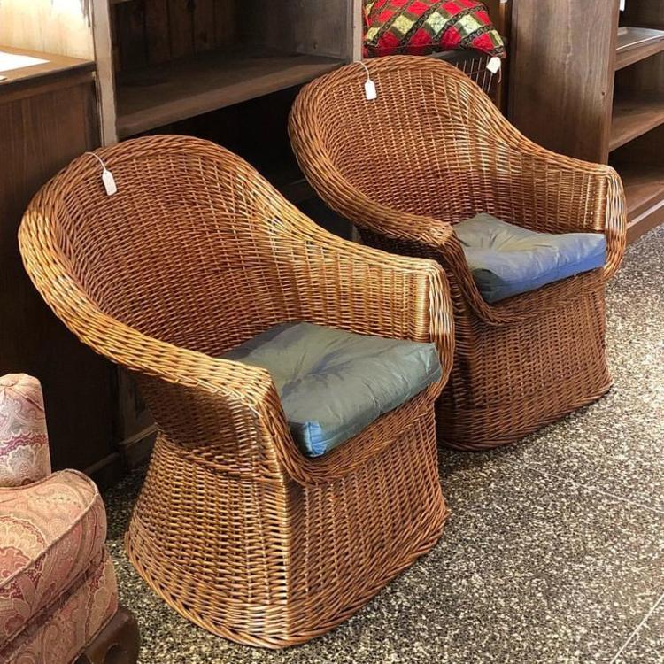 Pair of wicker chairs. $65 each