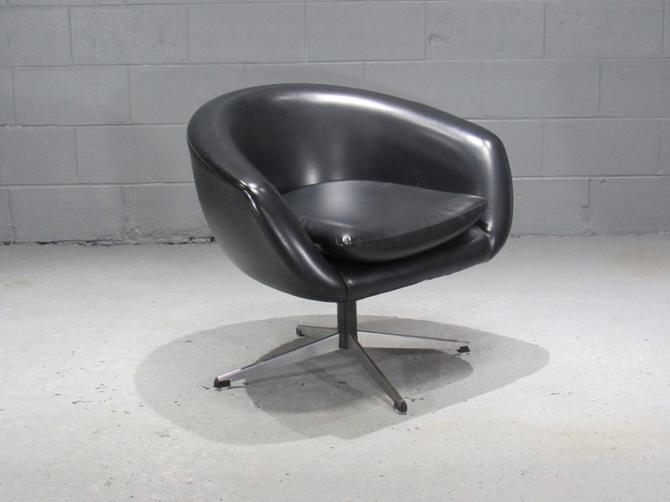 Black Swivel Pod Chair By Overman From, Round Pod Swivel Chair