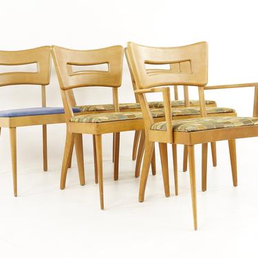 Heywood Wakefield Mid Century Dog Bone Dining Chairs - Set of 6 - mcm 