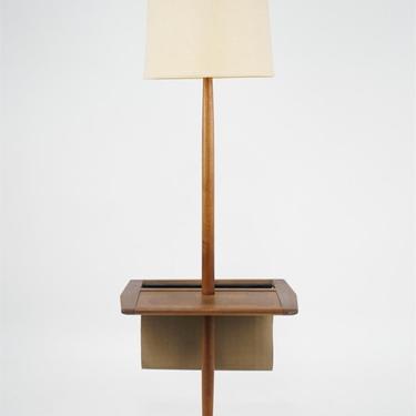 Floor Lamp with Table and Magazine Holder