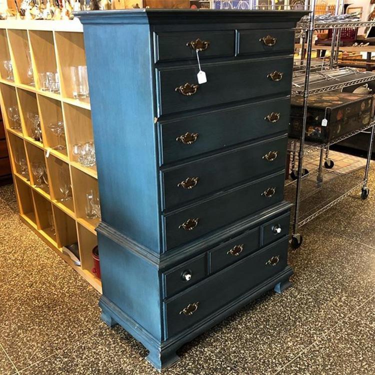                   Huge Blue painted chest!