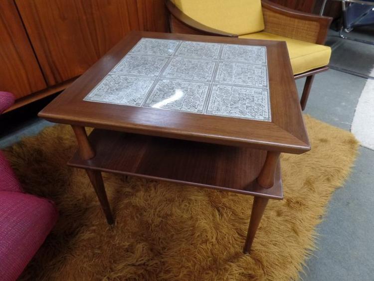 Mid-Century Modern large tile top square table