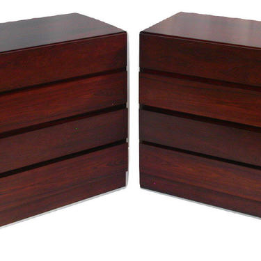 2 Danish Modern Short 36 Brazilian Rosewood Dresser By Arne Wahl Iversen for Vinde 2 Nightstands Storage Chest MCM Mid Century Eames 