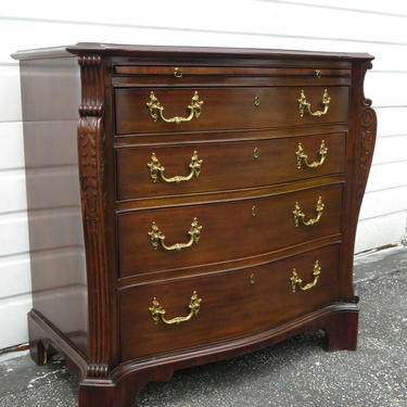 Mahogany Serpentine Small Dresser by Henredon with Pull out Tray 1450