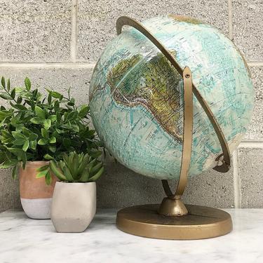 Vintage Globe Retro 1990s 12 Inch Diameter + Replogle + World Nation Series + Colorful + School and Learning + Home and Office Decor 