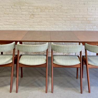 Extra LONG Mid Century Modern Walnut DINING TABLE + Two Expansion Leaves 
