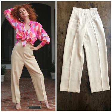 Vintage 80s High Waist slouchy trouser pants XS/S/M 