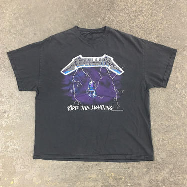 Vintage Metallica Tee 1990s Retro Unisex + Ride the Lightening + 1994 Tour + Black Graphic T Shirt + Band Memorabilia + Heavy Metal Merch 