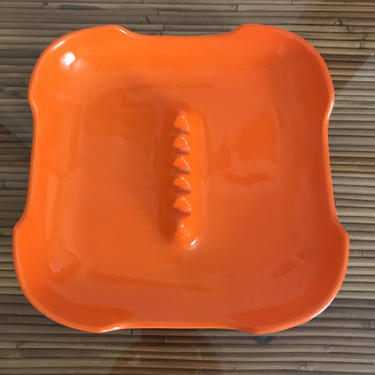 Vintage MCM orange ashtray 