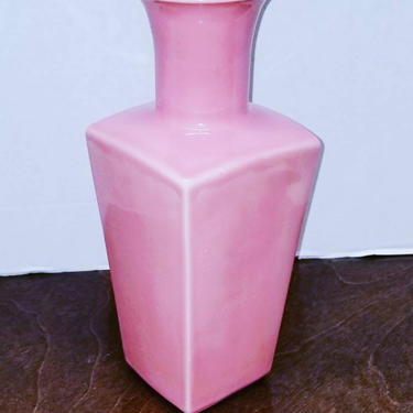 Beautiful soft pink handmade ceramic vase 