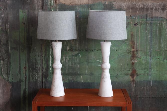 Gorgeous 1970s Brutalist Style Solid, Table Lamps Madison Wi