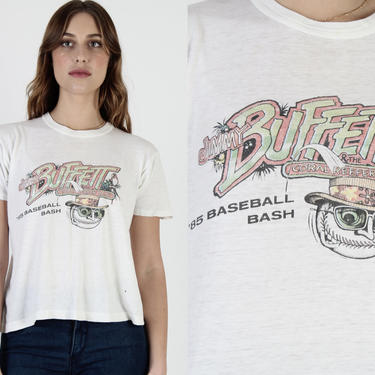 1985 Jimmy Buffett T Shirt / Baseball Bash Tour Tee / Coral Reefer Band / Tropical Party Margaritaville Beach Life T Shirt 