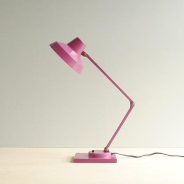 Vintage Pink Tensor Desk Lamp, Mid Century Desk Lamp, Jay Monroe for Tensor Metal Desk Lamp 