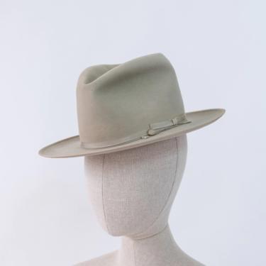 Vintage Stetson Royal Deluxe Open Road Silver Belly Fur Felt Wide Brim Fedora | Made in USA | Size 6 3/4 | Designer Unisex Wide Brim Hat 