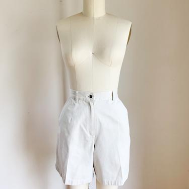 Vintage 1990s Khaki Cotton Shorts / 27&quot; waist 