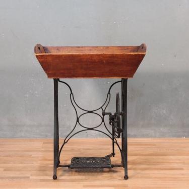 Antique Iron &amp; Wood Sewing Machine Dry Sink