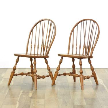 Pair Cal Shop Colonial Windsor Dining Chairs
