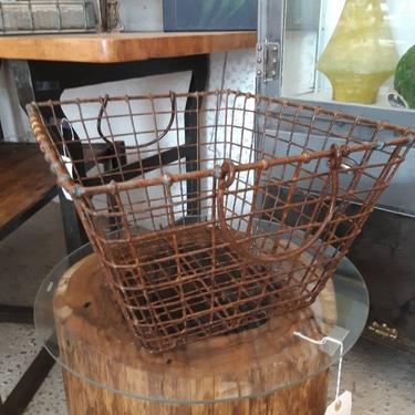 Set of 4 vintage industrial Belgian muscle collection basket 