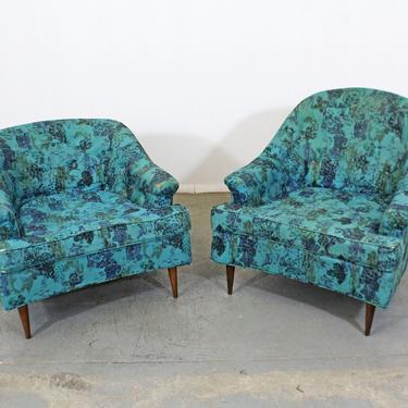 Pair of Mid-Century Modern Pearsall Style Prestige His &amp; Her Lounge Chairs 