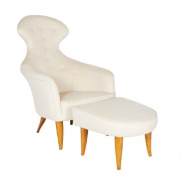 "Big Eva" Lounge Chair & Ottoman by Kerstin Hörlin-Holmquist