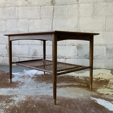 Mid Century Modern TEAK + Oak Side Table / END TABLE, Made in Sweden 