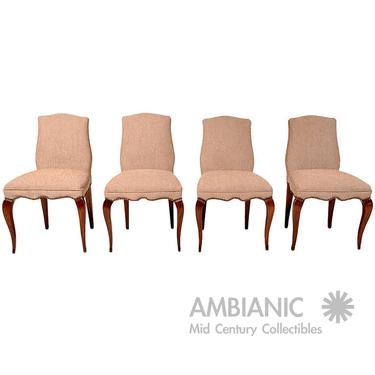 Mid Century Mexican Modernist Set of Four Neoclassical Chairs by Arturo Pani 