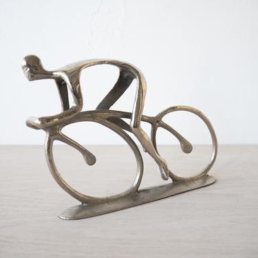 Silver Bicycle Statue