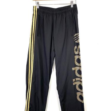 (L) Adidas black/gold track pants - 102420