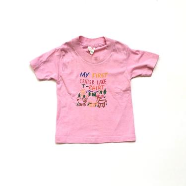 Vintage 80’s KIDS Crater Lake Tee Graphic T-Shirt Sz 4T 