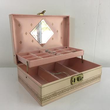 Vintage Pink Jewelry Box Ba