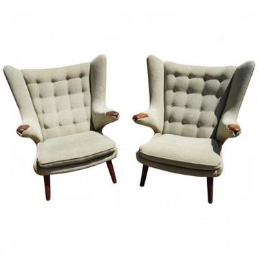 Pair of Papa Bear Chairs by Hans Wegner for A.P. Stolen