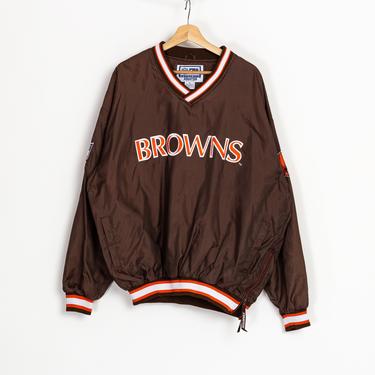 90s Cleveland Browns Starter Pullover Windbreaker - Men's XL | Vintage NFL Pro Line Football Sweatshirt 