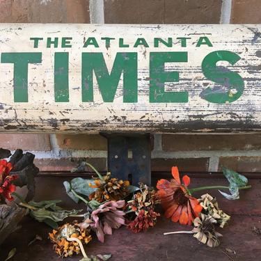 1964 Vintage Atlanta Times Newspaper Delivery Box, Metal Newspaper Mail Box, Farmhouse Decor, Prop 