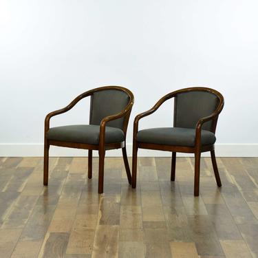 Pair Of Contemporary Bentwood Accent Chairs