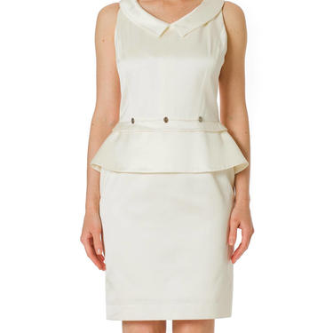 Karl Lagerfeld White Satin Dress Size: XS 