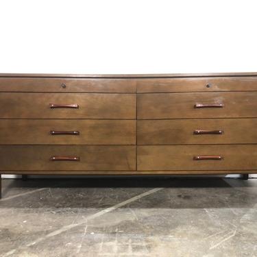 Vintage midcentury Paul Mccobb 8 drawer dresser credenza  beautiful walnut brown finish - rosewood handles perimeter group RARE 66&amp;quot; 