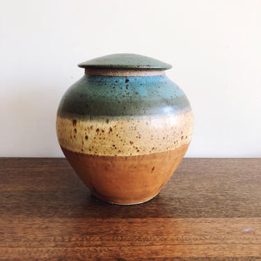 Vintage Studio Pottery Ceramic Urn / Lidded Jar 